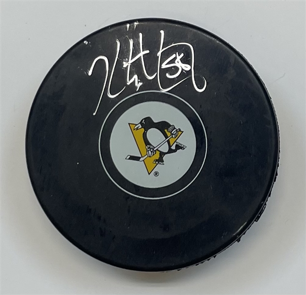 Kris Letang Pittsburgh Penguins Signed Puck "imperfect"