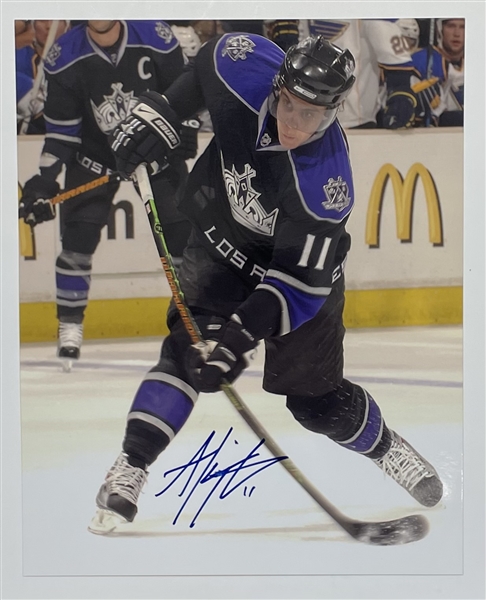 Anze Kopitar Unframed Signed 8x10 Shooting Photo "imperfect"