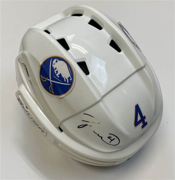 Taylor Hall Signed White Bauer Helmet "imperfect"