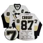 Sidney Crosby Signed Jersey Milestone Penguins White 2016 Stanley Cup Replica Reebok (Limited Edition of 87)