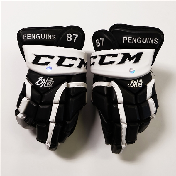 Sidney Crosby Double Signed Game Model Gloves