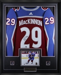 Nathan MacKinnon Signed Framed Colorado Avalanche Burgundy Adidas Authentic Jersey