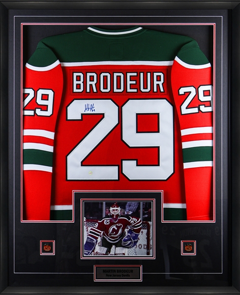 Martin Brodeur Signed Framed Jersey New Framed Jersey Devils Rookie Fanatics Vintage