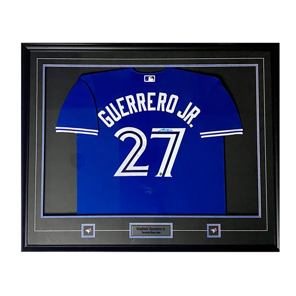 Vladimir Guerrero Jr. Signed Framed Toronto Blue Jays Replica Nike Royal Jersey