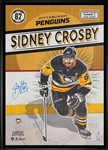 Sidney Crosby Signed 20x29 Canvas Framed Replica Comic Penguins 2nd Edition (Limited Edition of 87)