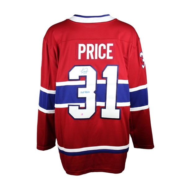 Carey Price Signed Jersey Inscribed "Just Relax"