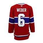 Shea Weber Signed Jersey Montreal Canadiens Red Fanatics Premium with HOF 2024 Inscription