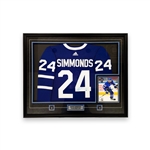 Wayne Simmonds Signed Framed Toronto Maple Leafs Blue Adidas Authentic Jersey