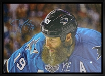 Joe Thornton San Jose Sharks Signed Framed 20x29 Close-Up Canvas