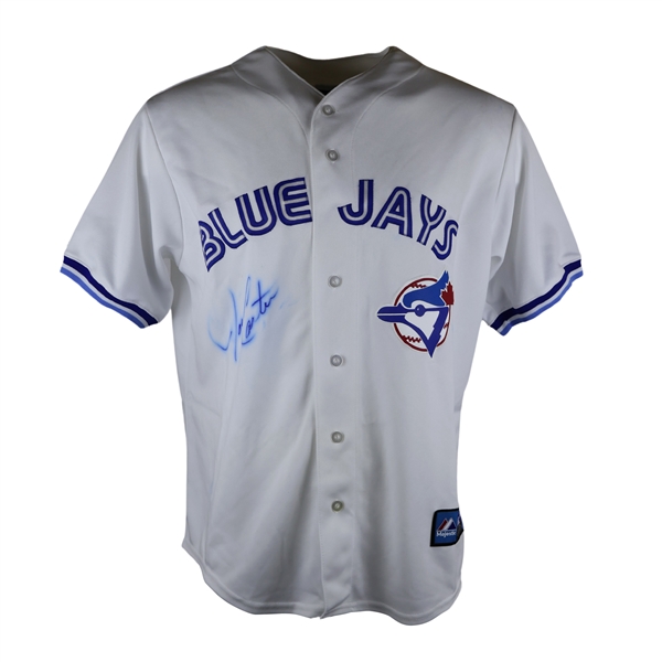 Joe Carter Toronto Blue Jays Signed Cooperstown Collection White Jersey *imperfect*