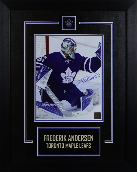 Frederik Andersen Toronto Maple Leafs Signed Framed 8x10