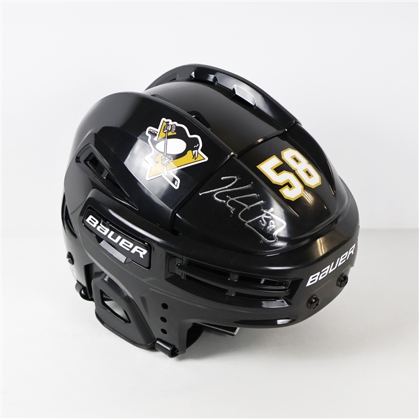 Kris Letang Signed Helmet "imperfect"