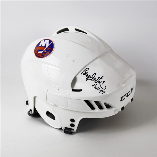 Bryan Trottier Signed Helmet "imperfect"