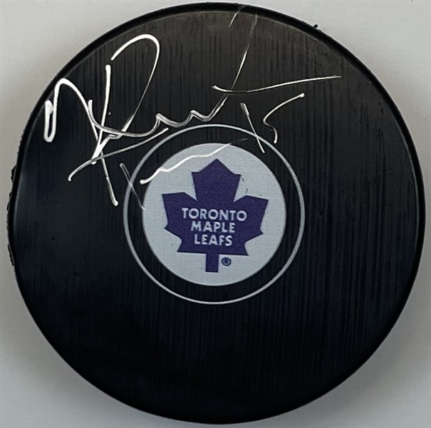 Tomas Kaberle Signed Puck "imperfect"