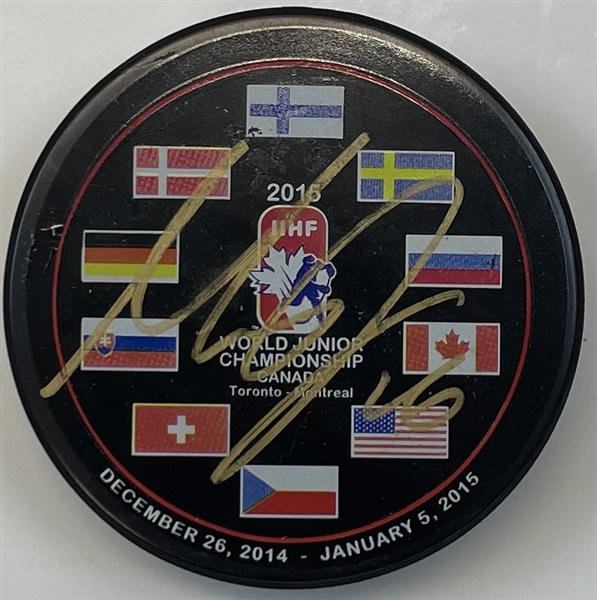 Max Domi Signed Puck "imperfect"