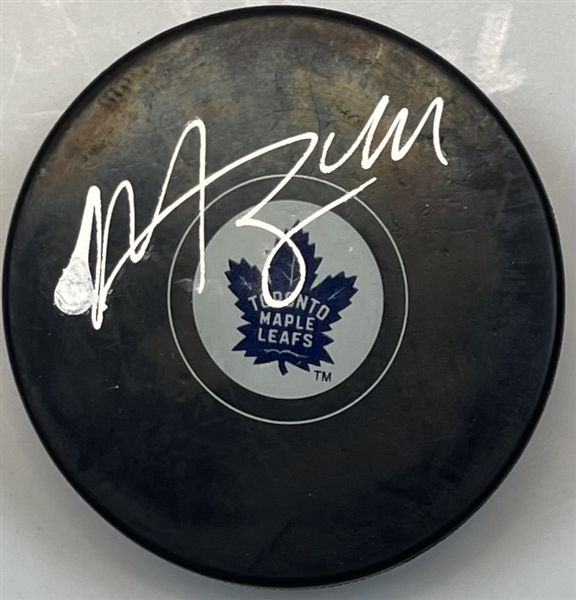 Morgan Rielly Signed Puck "imperfect"