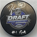 Taylor Hall Inscribed Signed Puck "imperfect"