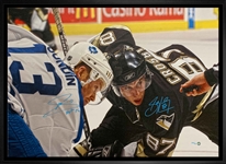 Sidney Crosby and Mats Sundin Dual Signed Framed 20x29 Faceoff Canvas (Limited Edition of 87)