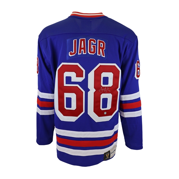 Jaromir Jagr Signed Jersey New York Rangers Fanatics Blue Vintage