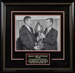 Jean Beliveau & Gordie Howe Dual Signed Framed w/Hart Trophy