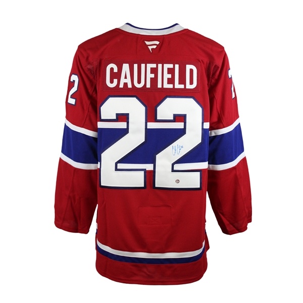 Cole Caufield Signed Jersey Canadiens Red Fanatics Premium #22