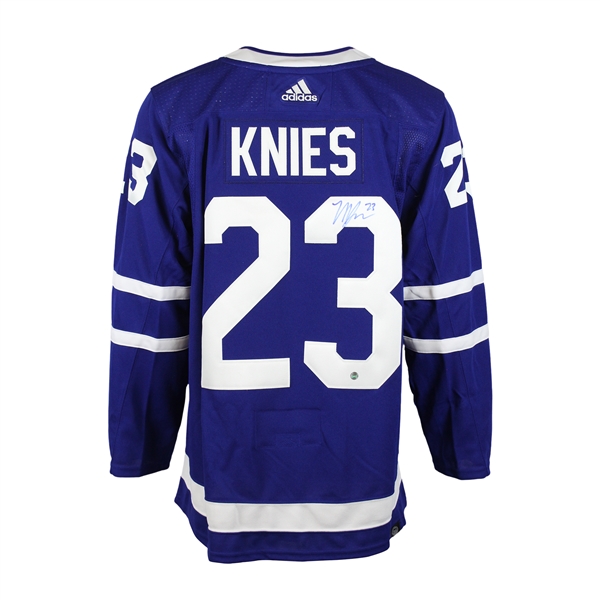 Matthews Knies Signed Jersey Toronto Maple Leafs Blue Adidas Auth.