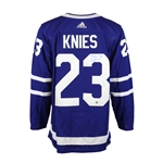 Matthews Knies Signed Jersey Toronto Maple Leafs Blue Adidas Auth.