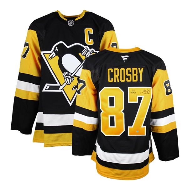 Sidney Crosby Signed Jersey Penguins Home Fanatics Premium Inscribed "600 Goals"