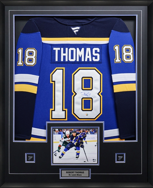 Robert Thomas Signed Framed Jersey St Louis Blues Home Fanatics Premium