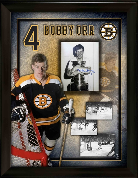 Bobby Orr Signed Framed 8x10 Boston Bruins Multi Collage