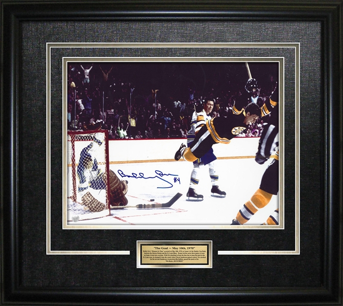 Bobby Orr Signed Framed 11x14 Boston Bruins "The Goal"  