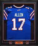 Josh Allen Signed Jersey Framed Buffalo Bills Nike Elite Home