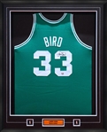 Larry Bird Signed Framed Jersey Boston Celtics Authentic Mitchell and Ness