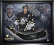 Sidney Crosby Signed Framed Game-Used Stickblade Pittsburgh Penguins