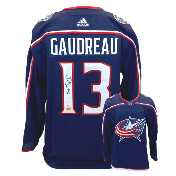 Johnny Gaudreau Signed Jersey Columbus Blue Jackets Adidas Authentic Home