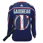 Johnny Gaudreau Signed Jersey Columbus Blue Jackets Adidas Authentic Home