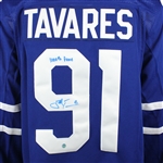 John Tavares Signed Jersey Toronto Maple Leafs Adidas Authentic Home Hand-Inscribed 1000th Game 