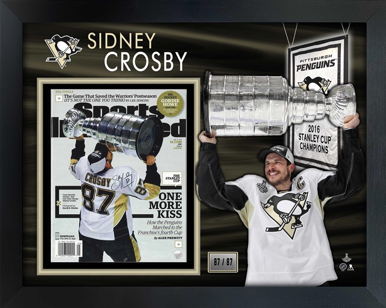 Sidney Crosby Signed SI Magazine 2016 Cup Framed Photoglass (Limited Edition of 87)