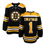 Jeremy Swayman Signed Jersey Boston Bruins 2024 Fanatics Premium Home 