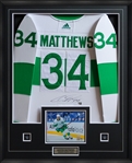 Auston Matthews Signed Framed Toronto St Pats Adidas Authentic Jersey