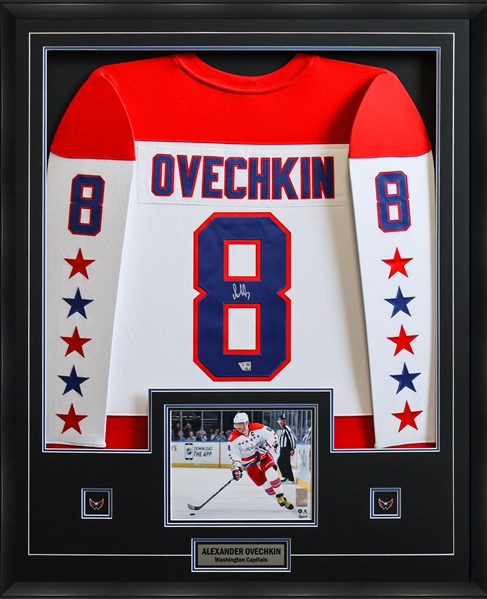 Alexander Ovechkin Signed Jersey Framed Washington Capitals 2012 Alternate Mitchell & Ness Replica