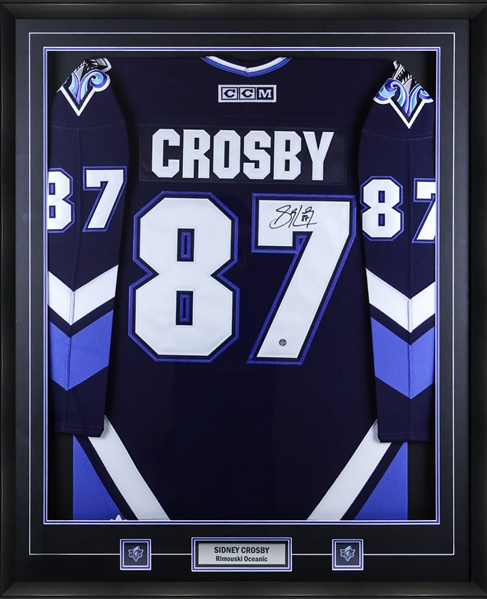 Sidney Crosby Signed Jersey Framed Oceanic Pro CCM