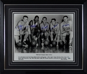 **Out of the Vault** Boston Celtics 1960 World Championship Frame - Multi Signed by Heinsohm, Russell, Cousy, Sharman, & Ramsey