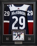 Nathan MacKinnon Signed Framed Colorado Avalanche Adidas Authentic Third Jersey