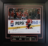 Connor Bedard Signed 16x20 Photo Etched Mat Chicago Blackhawks Celebration
