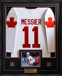 Mark Messier Signed Jersey Framed Canada Cup 1987 Replica