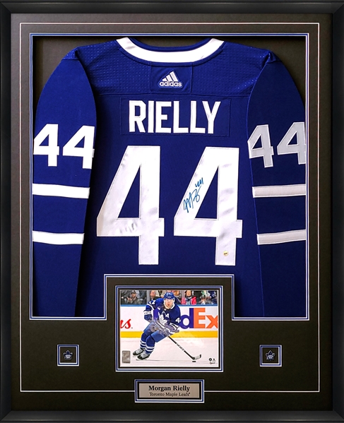 Morgan Rielly Signed Jersey Framed Toronto Maple Leafs Adidas Authentic