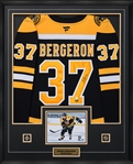 Patrice Bergeron Signed Framed Jersey Bruins Fanatics Premium