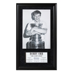 Bobby Orr 20x29 Canvas Embedded into a 28 x 44 Frame with a Hand-signed Embedded Signature