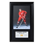 Gordie Howe 20x29 Canvas Embedded into a 28 x 44 Frame with a Hand-signed Embedded Signature